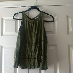 Green flowy tiered tank top